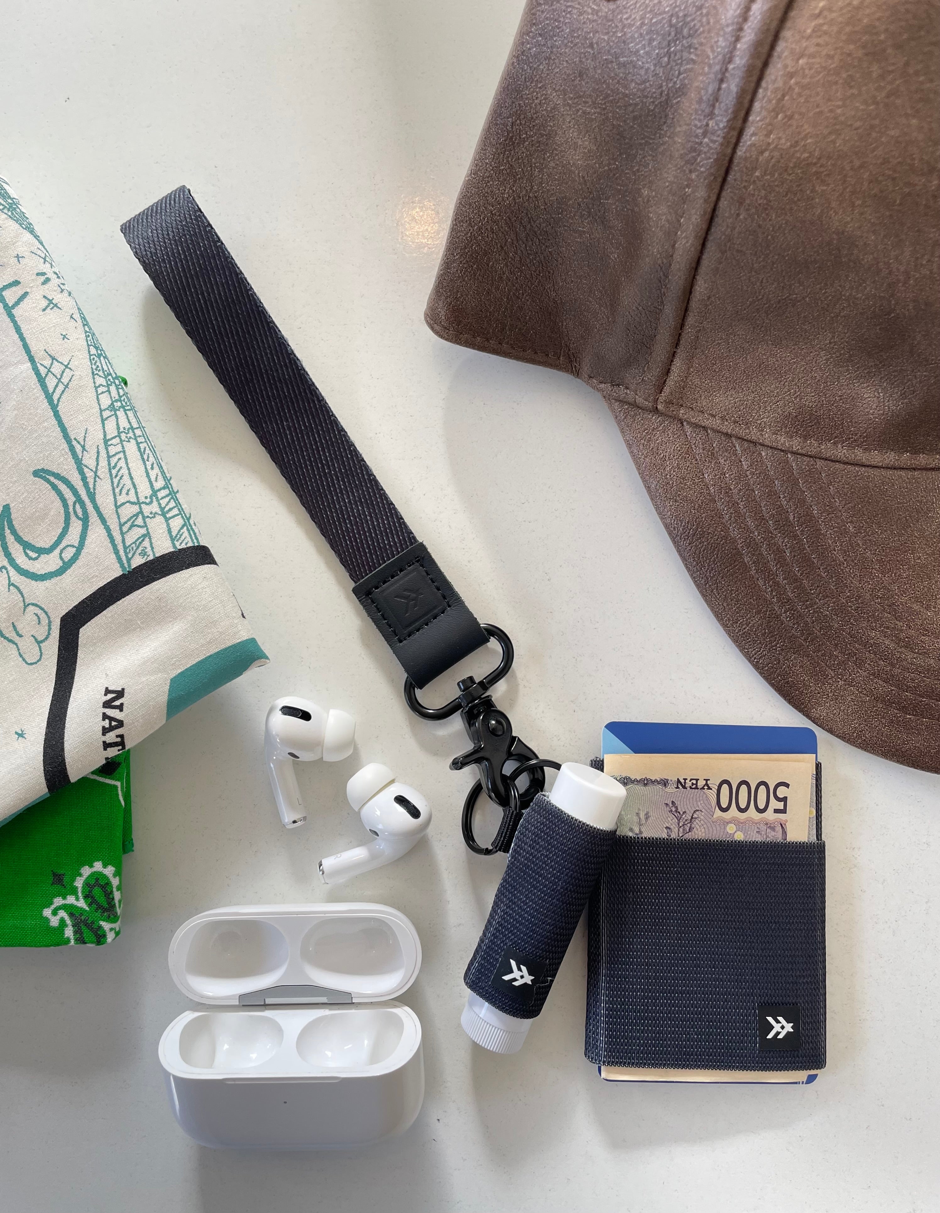 Black | Lip Balm Holder | Convenient & Secure Elastic | Thread